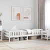 vidaXL Massivholzbett ohne Matratze Weiß 90x190 cm Kiefernholz 846980 Bild 3