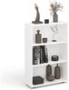 KOMTO Bücherregal Lumo 60 cm breit Regal mit 3, 4, 6 Ebenen und Höhenverstellbare Regale, Aufbewahrungsregal Bookshelf Weiß Bild 2