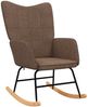 Schaukelstuhl Braun Stoff [328010] Bild 2
