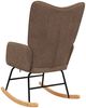 Schaukelstuhl Braun Stoff [328010] Bild 5