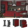 Küchenunterschrank R-Line Rot 60 cm J-Shape AP Marmor Vicco Bild 2