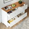 Sideboard, Mehrzweckschrank mit Schubladen, Küchenschrank, Aufbewahrungsschrank, Schubkastenkommode Bild 3