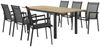 Gartenesstisch Lyon aus Aluminium und Teakholz, modern, schwarz natur, ausziehbar für 8–10 Personen Bild 2