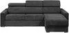 Vente-unique - VIZIR Sofa SamtStoff Grau - B 223 cm152 cm x H 110 cm95 cm x L 302 cm Bild 3