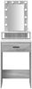 vidaXL Schminktisch mit Schubladen Grau 50 x 41 x 140 cm Holzwerkstoff 865159 Bild 5