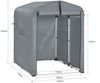 SoBuy KLS11-DG Fahrradunterstand, PE-Plane, Lackiert, Grau, 176 x 163 x 120 cm Bild 3