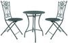 HTI-Living Garten-Essgruppe Sitzgruppe Metall grün Bistro Set Tisch und 2 Stühlen Balkon Terrasse, (Set, 3-tlg, 1 Tisch 2 Stühle), Sitzgruppe Essgruppe Balkonset Bild 2