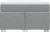 vidaXL Boxspringbett mit Matratze Hellgrau 120x190 cm Stoff 3285116 Bild 4
