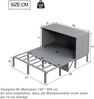 Novelux Schrankbett 140x200 cm Vertikales Wandklappbett mit Lattenrost – Holz & Metall Grau, Platzsparendes Jugendbett für kleine Räume, Tragkraft 200 kg Bild 2
