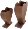 Pflanzer Rostherz stehend 2er Set Blumenkasten Pflanzschale Blumentopf Bild 3