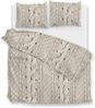 Zo! Home Flanell Bettwäsche 155x220 Mira Natural Strickmuster beige Bild 2