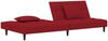 vidaXL Schlafsofa 2-Sitzer mit 2 Kissen Weinrot Samt 375811 Bild 4