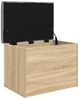 Sitzbank JONA mit Stauraum Sonoma-Eiche 62x42x45 cm | Aufbewahrungsbank Flurbank Garderobenbank Bild 5