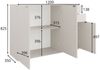 Raumhirsch Furniture Kommode Sideboard, Wohnschrank, Anrichte, praktisch Schrank (Maße: 120 x 35 x 82,5 cm (3-türig, 2 Schubladen), kompakt, pflegeleicht, stabile Konstruktion Bild 3