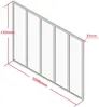 Vente-unique - BAYVIEW Innenglaswand MetallGlas Schwarz - B 3,5 cm x H 130 cm x L 150 cm Bild 3