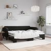 vidaXL Tagesbett Ausziehbar Schwarz 80x200 cm Samt 3197060 Bild 1