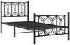 vidaXL Bettgestell mit Kopf- und Fußteil Metall Schwarz 80x200 cm 376137 Bild 3