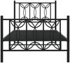vidaXL Bettgestell mit Kopf- und Fußteil Metall Schwarz 80x200 cm 376137 Bild 4
