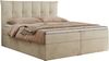 Boxspringbett, Polsterbett mit Bettkasten - PREMIUM-10 - 120x200cm - Beige Velours - H4 Bild 3