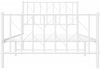 vidaXL Bettgestell mit Kopf- und Fußteil Metall Weiß 100x190 cm 374498 Bild 5