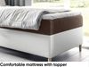 MEBLINI Kinderbett mit Bettkasten MAYA 1 80x200 Links – H3/Braun Samt Gepolstert Einzelbett mit Matratze - Polsterbett mit Stauraum - Bett mit Kopfteil – Stauraumbett Bild 4