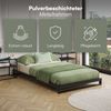 skølm 'Vidar' Bett 120x200 cm, Metall, schwarz, Höhe 15 cm hoch, Doppelbett mit Lattenrost Bild 3