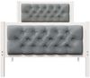 vidaXL Bettrahmen Hellgrau 90 x 190 cm Massives Kiefernholz 878438 Bild 5