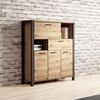 Wohnzimmer Highboard ACCRA-83 in Taurus Eiche Nb. mit LED Beleuchtung, B/H/T: ca. 1207140/41 cm Bild 1