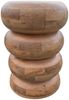 Massivholz Beistelltisch KITAR-A 50cm Mangoholz natural Handmade Unikat Hocker Bild 4