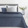 Tagesdecke Velours Samtdecke Gesteppt Steppdecke Klassische Decke SOFIA 4 marine 220x240 cm blau Bild 2