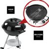 LANDMANN Kleiner Holzkohle-Kugelgrill | Grillfläche ca. Ø 41 cm | ca. 15 cm hoher Garraum | Grillhöhe ca. 62 cm | Verchromter Grillrost mit Griffen | 3 Stativbeine Bild 2