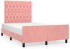vidaXL Bettgestell ohne Matratze Rosa 120x190 cm Samt 3270601 Bild 2