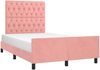 vidaXL Bettgestell ohne Matratze Rosa 120x190 cm Samt 3270601 Bild 4