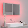 vidaXL LED-Bad-Spiegelschrank Betongrau 80x12x45 cm Acryl 804968 Bild 4