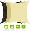 Sonnenschutzsegel Sonnensegel Sonnendach Windschutz Regenschutz Schattensegel Sonnenschutz Balkon Beschattung UV Schutz - Quadrat - 3,6x3,6 m - Sand Bild 5