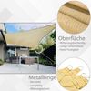 Sonnenschutzsegel Sonnensegel Sonnendach Windschutz Regenschutz Schattensegel Sonnenschutz Balkon Beschattung UV Schutz - Quadrat - 3,6x3,6 m - Sand Bild 3