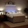 vidaXL Boxspringbett mit Matratze Hellgrau 140x200 cm Samt 3288624 Bild 4