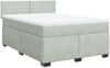 vidaXL Boxspringbett mit Matratze Hellgrau 140x200 cm Samt 3288624 Bild 3