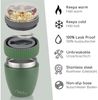 Milu Müslibox Müslibecher To Go Edelstahl 400 ml, isoliert, auslaufsicher, Müslimax Set Bild 3