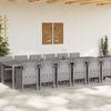vidaXL Garten Essgruppe 13 pcs Hellgrau Polt Rattan 3378789 Bild 3