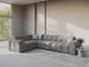 Micadoni Ecksofa Kendal 6-Sitzer Links Samt Magic Velvet Dunkelgrau Bild 5
