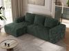 Ecksofa mit Schlaffunktion, Bettkasten und losen Kissen für das Wohnzimmer - TRENTINO - Grün Cord - links Bild 4
