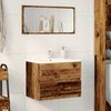 Waschbeckenunterschrank, Badezimmerschrank Altholz-Optik 60x38,5x45 cm Holzwerkstoff Bild 3