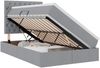 vidaXL Bett mit Stauraum und LED Hellgrau 120 x 200 cm Polyester 3372471 Bild 2
