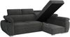 Mirjan24 'Boston Mini' Ecksofa mit Bettkasten und Schlaffunktion, Plüschstoff, Grau, Rechts Bild 4