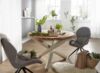 Esszimmertisch BOHA rund 120cm Akazie Massivholz Landhausstil braun 4 Personen Bild 5