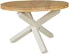 Esszimmertisch BOHA rund 120cm Akazie Massivholz Landhausstil braun 4 Personen Bild 2