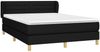 Doppelbett, Polsterbett mit Matratze Hellgrau 140x190 cm Stoff Schwarz 140x200 cm Bild 3