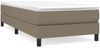 vidaXL Polsterbett, Stoff, 25,0 cm, Taupe, 80x200 cm, mit Lattenrost, Schwarz Bild 2