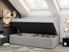 Kinderbett BANCO, Boxspringbetten für Kinderzimmer, Jugendbett, Einzelbett mit Matratze - Hellgrau Velours - Topper T25 Bild 2